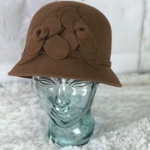 Nine West 100% wool floral pattern on the front